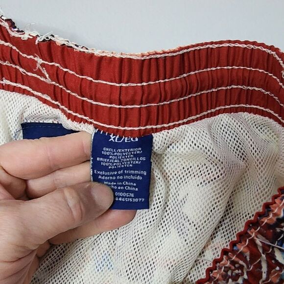 MENS XL Swim Shorts CARIBBEAN JOE Drawstring Side Inside Pocket Islands - Picture 8 of 8